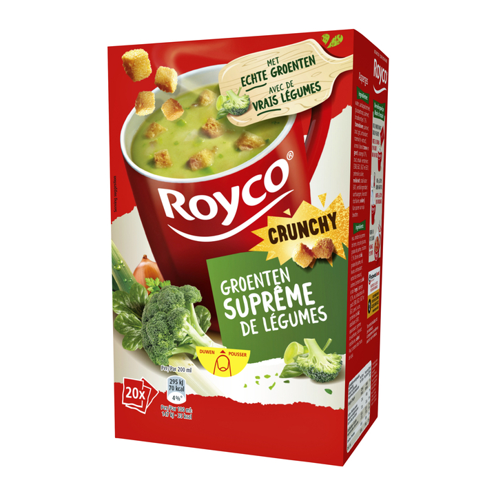 Soep royco groenten supreme met croutons 20 zakjes(46600) - 0