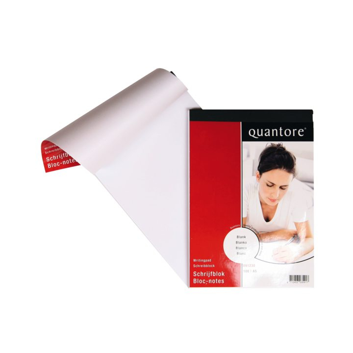 Schrijfblok quantore a5 netto blanco 60gram - 2