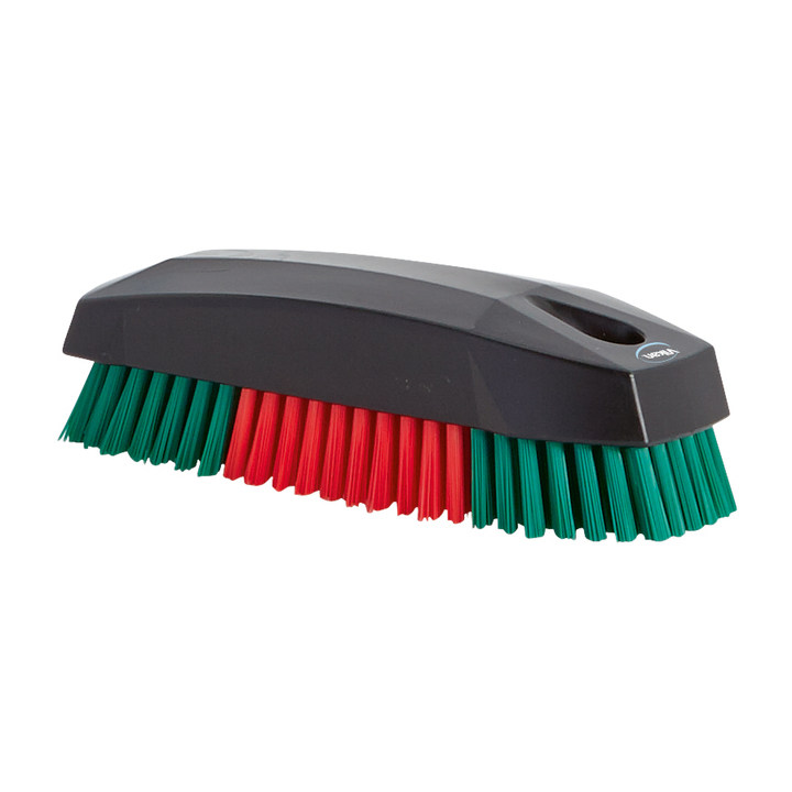 Vikan, nagelborstel hard, 12cm, zwart/rood/groen, 644052 (1 stuk) - 0