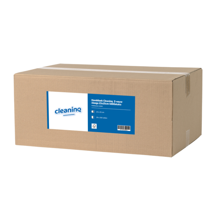 Cleaninq | Papieren Handdoekjes | 23x25cm | 1-Laags | Naturel | 2152 (5.000 stuks) - 1