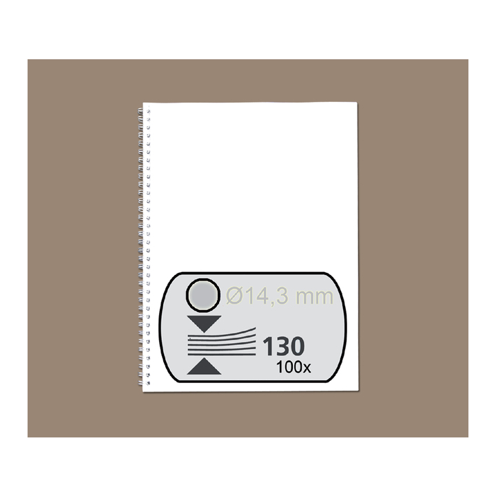 Draadrug gbc 14.3mm 34r zilver - 0