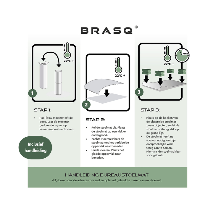 Stoelmat brasq pvc 90x120 voor harde vloer(8592601) - 3