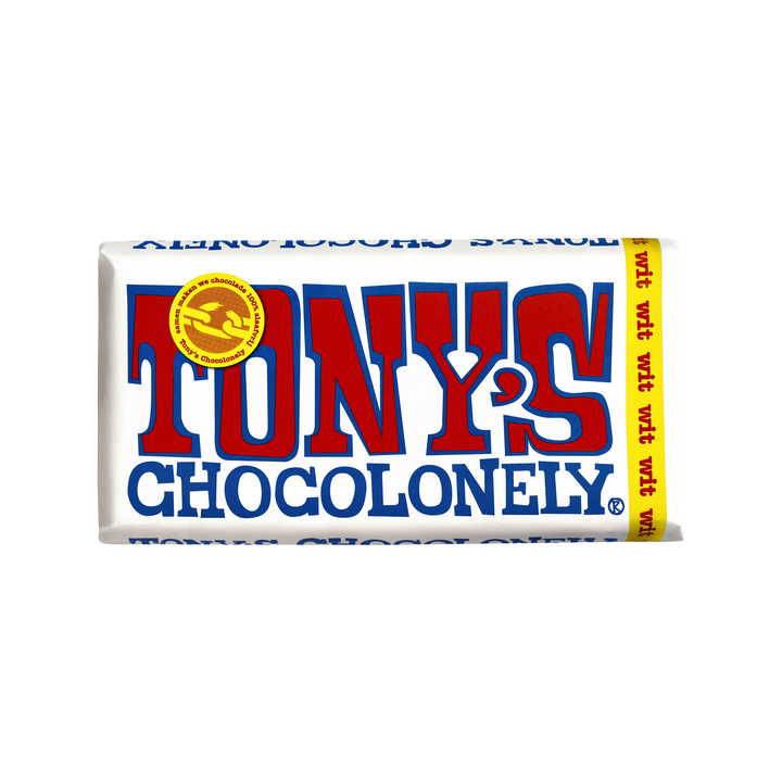 Tony's Chocolonely, chocolade, 180 gram, wit, nlrw180 (1 stuk) - 0