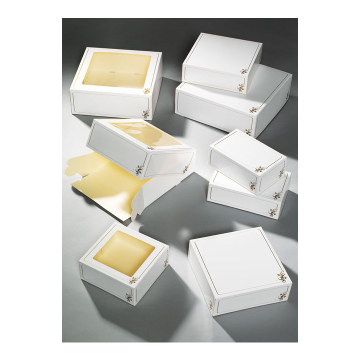 Gebaksdoos met venster, 30x30x5cm, dessin 573, Ds/150 stuks - 0