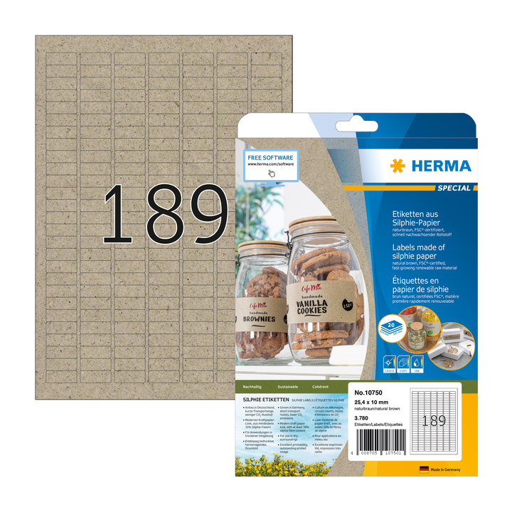 Etiket herma 10750 25.4x10mm silphie br 3780st(10750) - 0