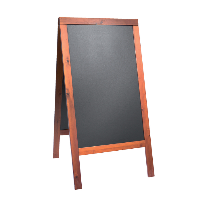 Stoepbord securit 70cmx125cmx4cm mahonie hout(sbsw-m-120) - 0