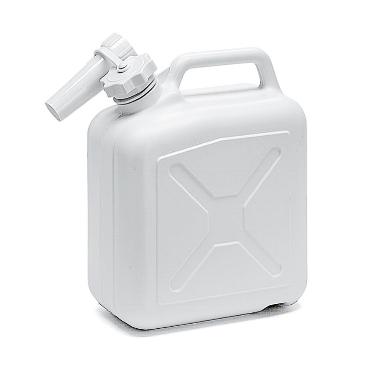 Jerrycan met schenktuit, 5 liter, wit, VB 005310 - 0