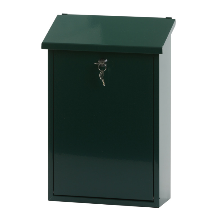 Wandbrievenbus Toledon, 270x120x400 mm, groen, VB 440070 - 0
