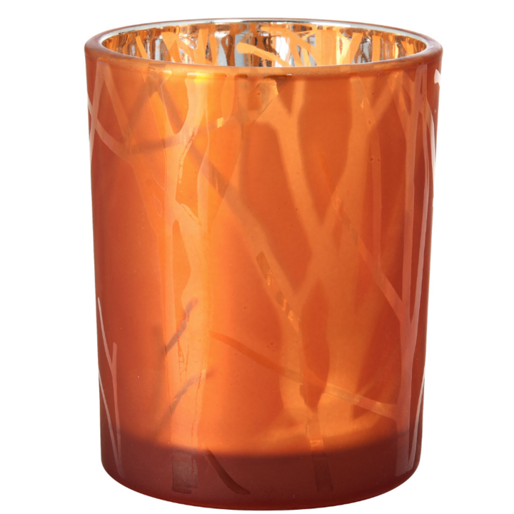Duni | LED Lamphouder | 100x80mm | Kandelaar Shimmer Rust | 188175 (6 stuks) - 0