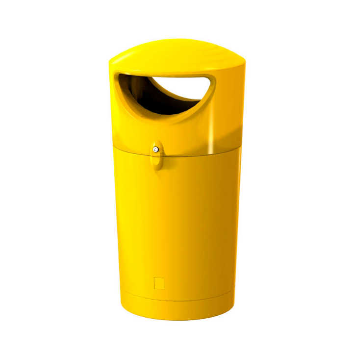 Metro Hooded, afvalbak, 100 liter, geel, VB 719259 - 0
