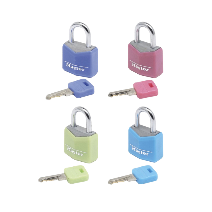 Hangslot masterlock 4 assorti alu 20mm(9120eurqcolnop) - 0