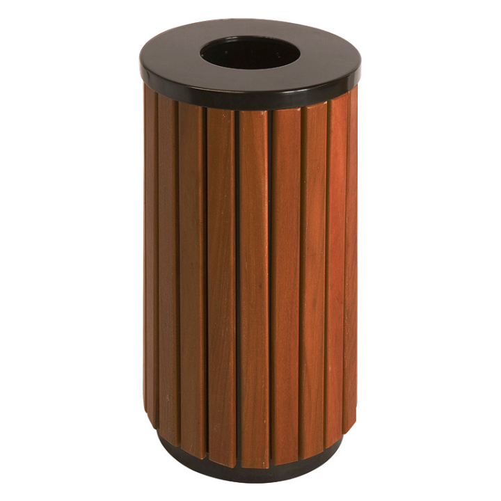 Buitenafvalbak, 40 liter, houtlook/zwart, VB 789457 - 0