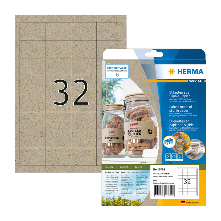 Etiket herma 10752 48.3x33.8mm silphie br 640st(10752) - 0
