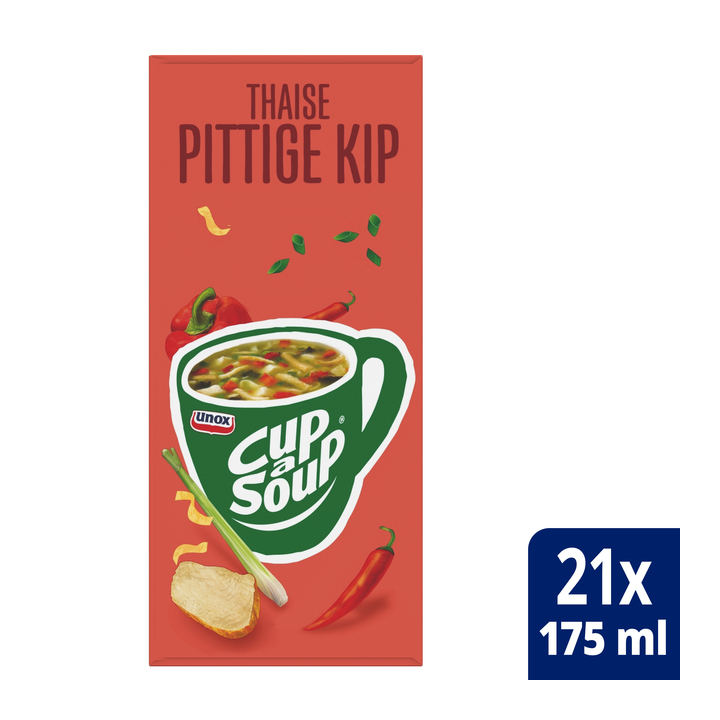 Cup-a-Soup, soep, 175ml, Thaise pittige kip (21 zakjes) - 0