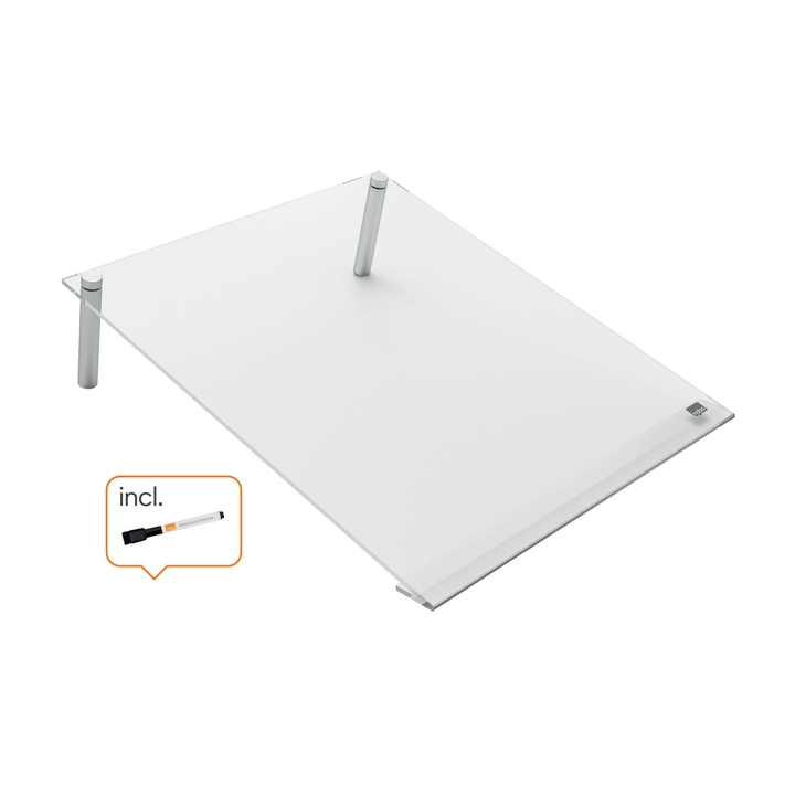 Notitiebord nobo transparant acryl schuin a4(1915612) - 2