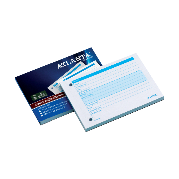 Kwitantieblok a5436-010 a6 50x2v - 0