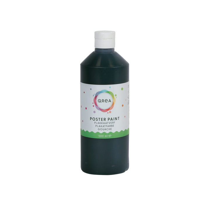 Plakkaatverf qrea zwart 500ml(47550) - 0
