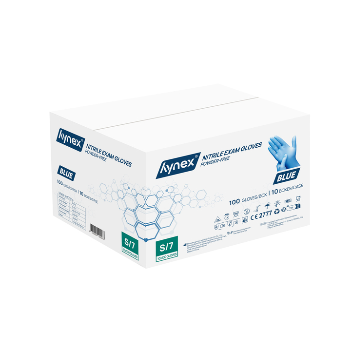 Hynex | Nitril Handschoen | Maat S | Blauw | Ongepoederd | 30004103 (100 stuks) - 1