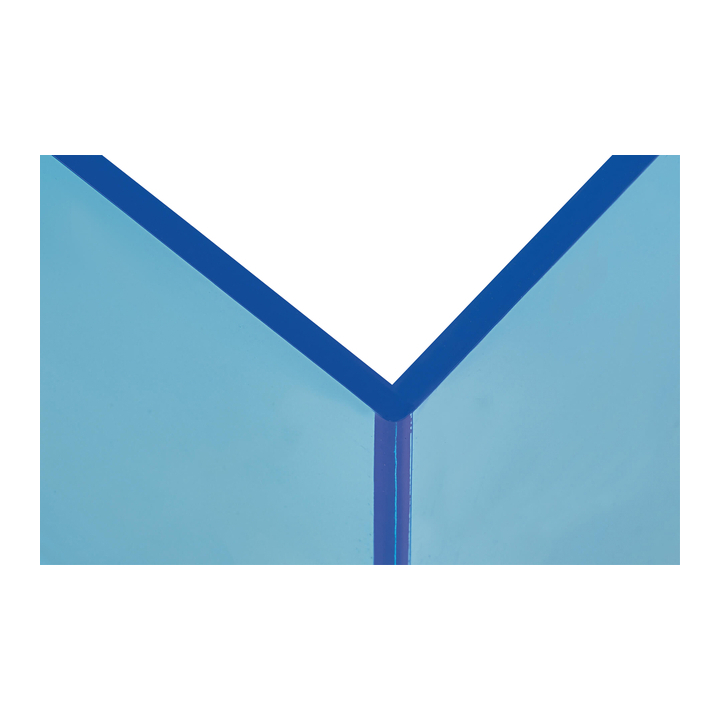 Boekensteun maul 10x10x13cm acryl neon blauw(3513631) - 2