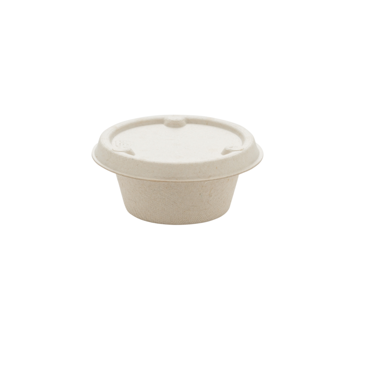 Deksel tbv sausbakje, 6cm, suikerriet (2000 stuks) - 1