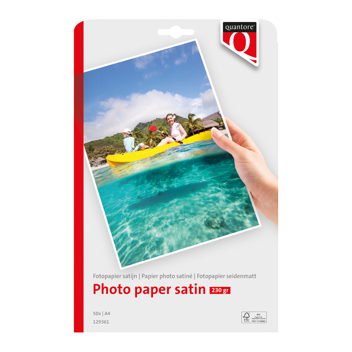 Fotopapier quantore a4 230gr mat satijn(88110948) - 0