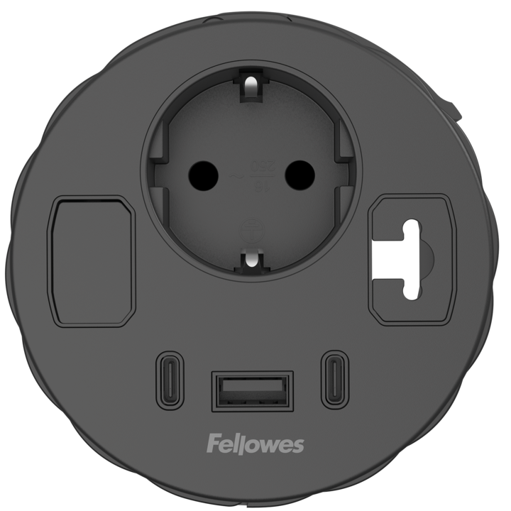Filex, Power-Spot, 1x USB A, 2x USB C, 1x doorvoer, zwart - 0