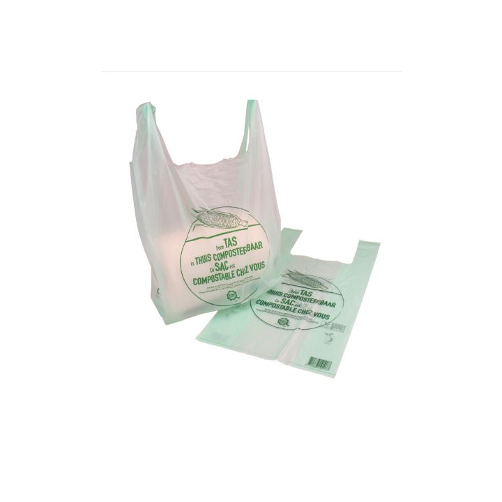 Hemdtas, bio plastic, 270+140x500mm (500 stuks) - 0