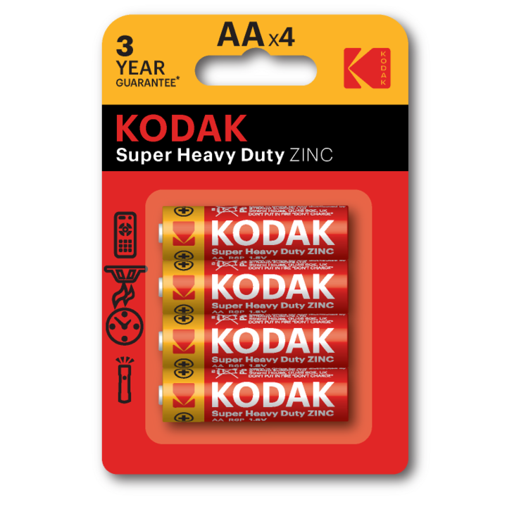 Kodak, heavy duty batterij Zinc, AA-R6, 1.5V (400 stuks) - 0