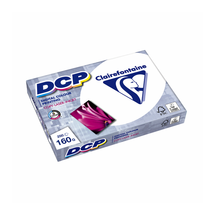 Kopieerpapier clairefontaine dcp a4 160gr wit - 0