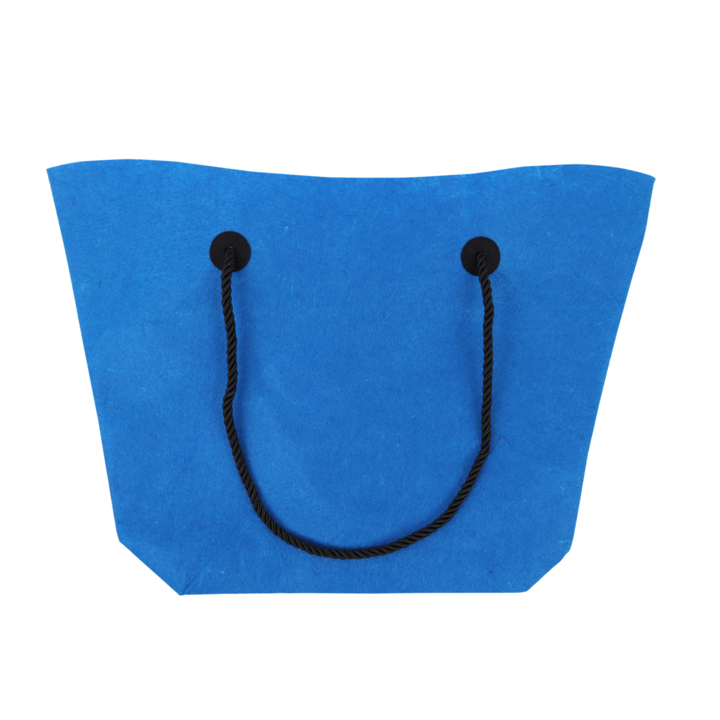 Strandtas, 37/47x33+2x4cm, vilt, blauw (50 stuks) - 0