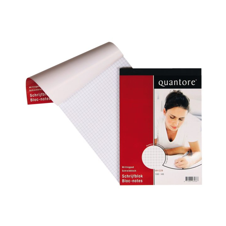 Schrijfblok quantore a5 ruit 5x5 60gram - 2
