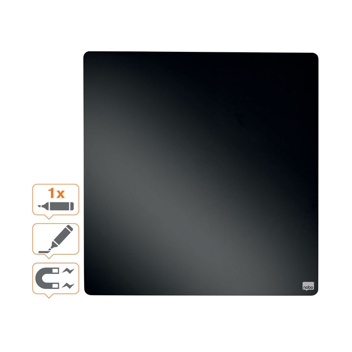 Whiteboard tegel nobo 36x36cm zwart gelakt(1903774) - 3