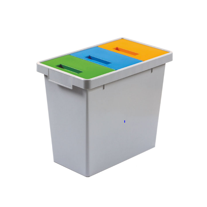 Polymax, afvalscheidingsbak, 40 liter, grijs, VB 188147 - 0