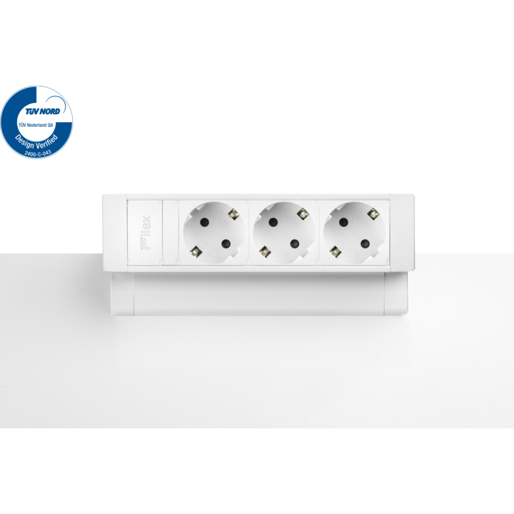 Filex, Power Desk Up 2.0, 3x 230V, wit - 0