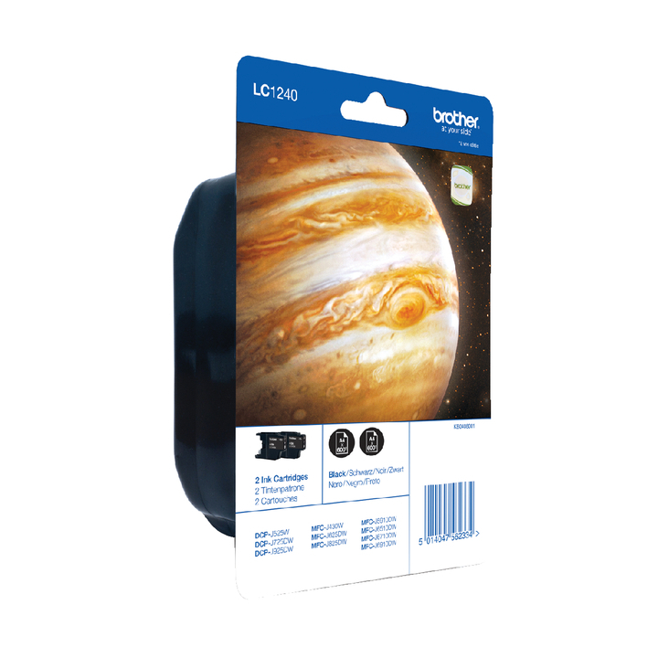Inkcartridge brother lc-1240 duopack zwart(lc-1240bkbp2) - 0