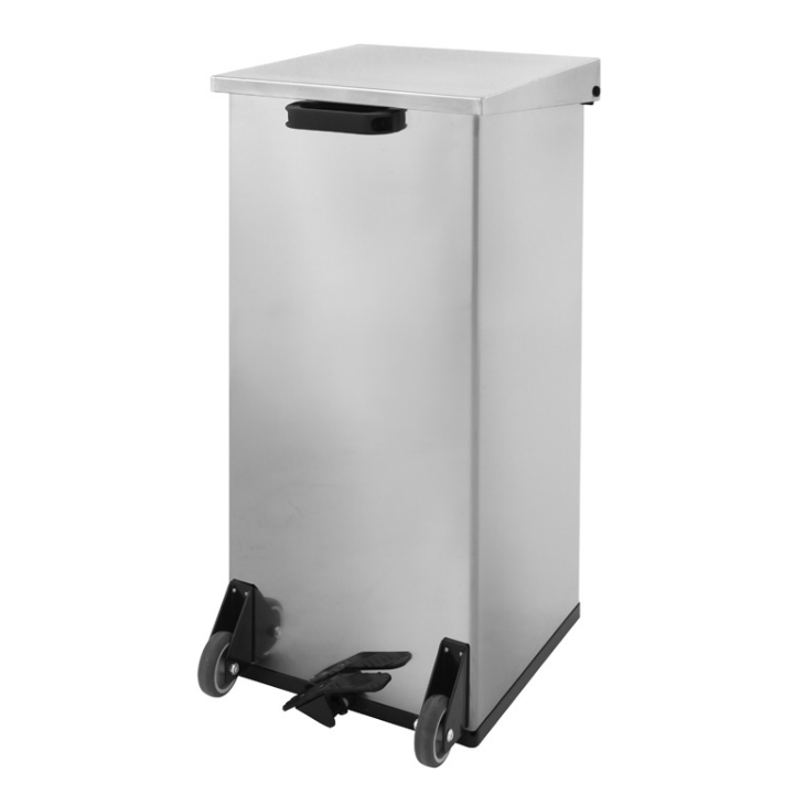 Carro-Kick, mobiele pedaalemmer, 110 liter, RVS, VB 910010 - 0
