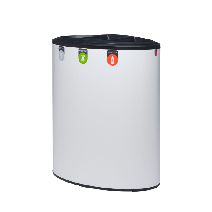 Lune Binc, afvalscheidingsbak, 2x15+20 liter, wit, VB 730704 - 0