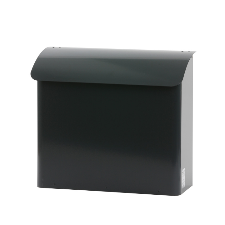 Wandbrievenbus, 415x160x420 mm, brandveilig, antraciet, VB 441075 - 0