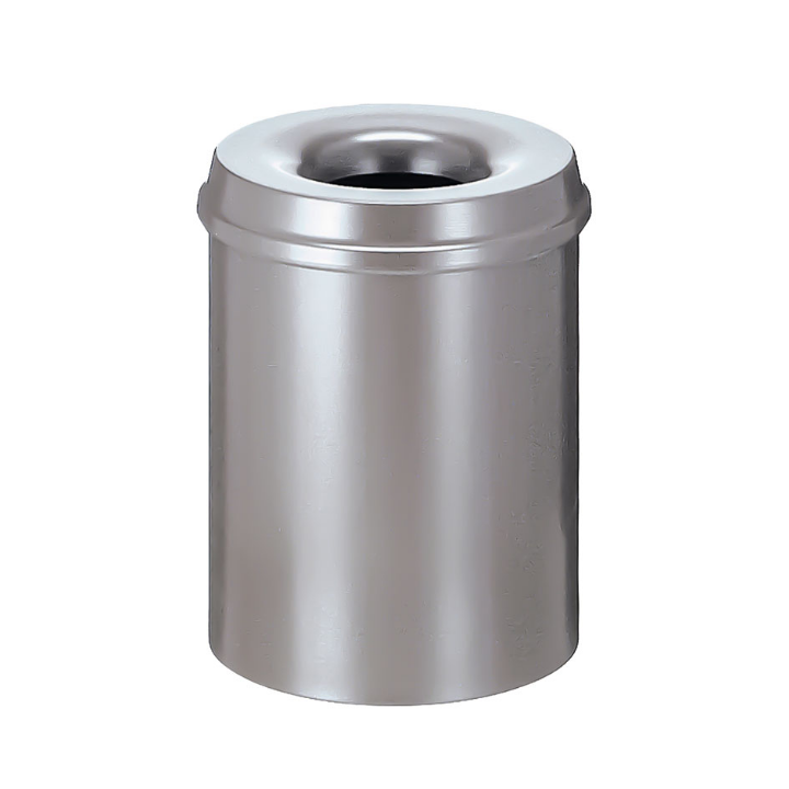 Metalen papierbak, vlamdovend, 15 liter, zilver, VB 101500 - 0