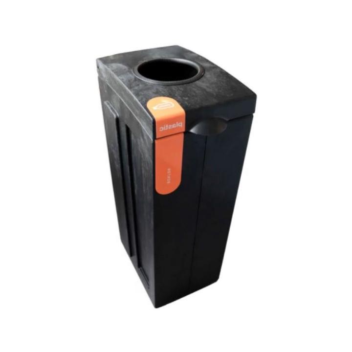 Bonton, modulaire afvalscheidingsbak met inwerpopening, 70 liter, grijs, VB 012107 | afvalstroom plastic - 0