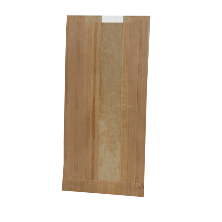Broodzak, papier, 16/26x46cm, venster, heel brood (500 st) - 0