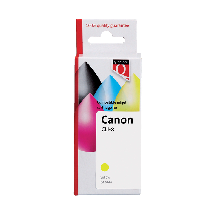 Inkcartridge Quantore can cli-8 geel + chip - 0
