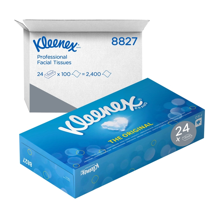 Kleenex | Facial Tissue | 21,5x18,5 | 2-Laags | Wit | 8827 (100 stuks) - 1