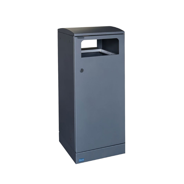 Buitenafvalbak met ashouder, 100 liter, antraciet, VB 197910 - 0