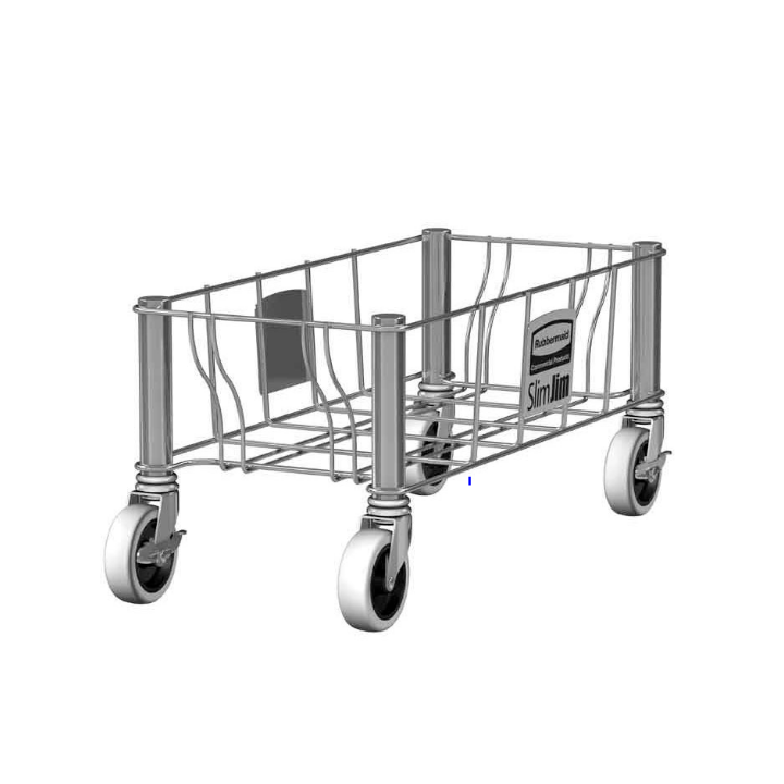 Rubbermaid Slim Jim, enkele dolly, RVS, VB 227970 - 0