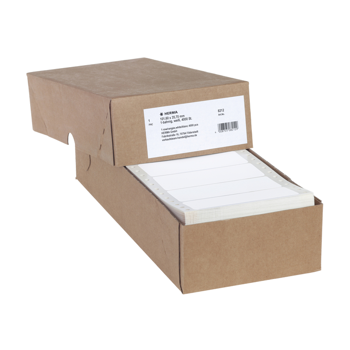 Etiket herma pinfeed 8212 1baans 101.6x35.7mm 4000 - 0