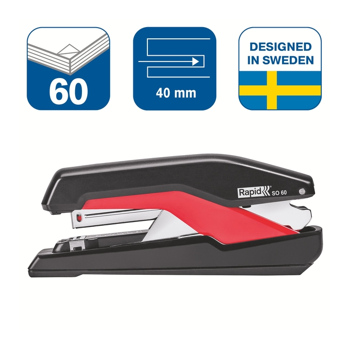 Nietmachine rapid so60 fullstrip 60sh zwart/rood(5000553) - 1