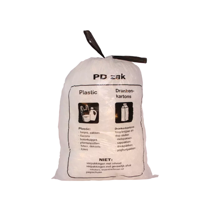 Vuilniszak | LDPE | 60x81cm | 60 Liter | T20 | Wit (50 rollen x 10 zakken) - afvalstroom PD - 0