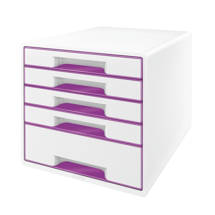 Ladenbox leitz wow 5 laden wit/paars(52142062) - 0