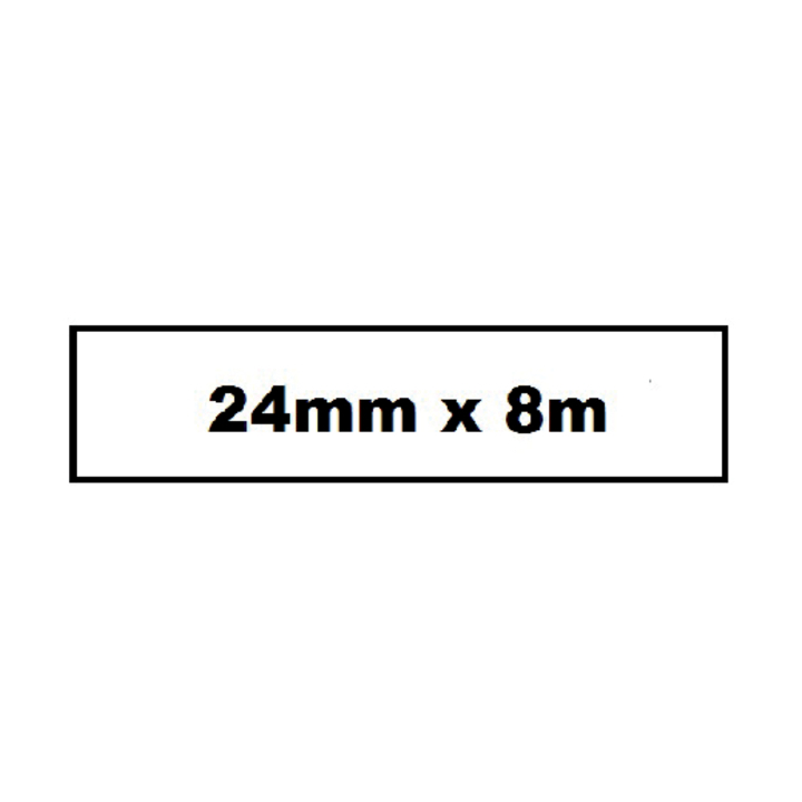 Labeltape quantore tze-251 24mmx8m wit/zwart(q251) - 0